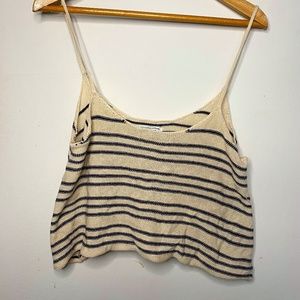 AE Knit Striped Crop Top